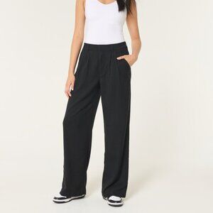 Hollister Livvy Ultra High-Rise Wide Leg Pants | Black